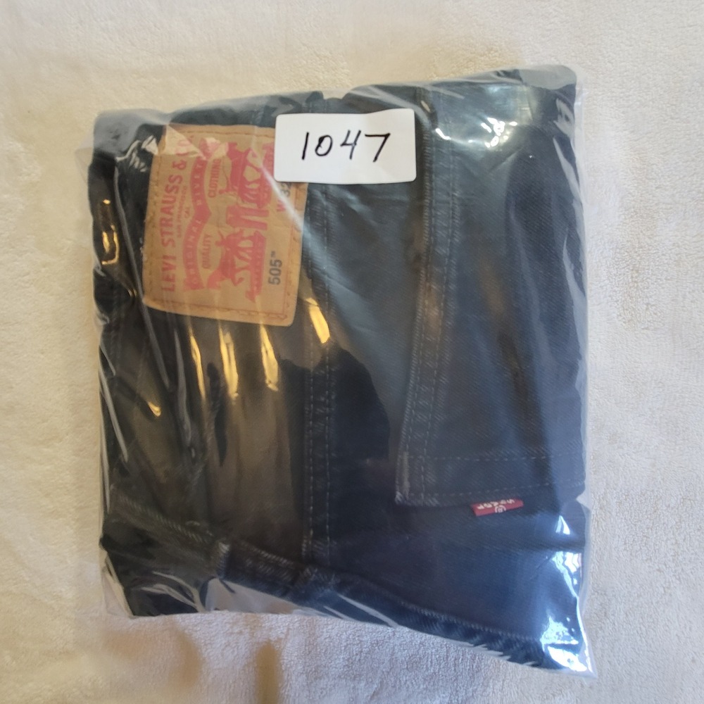 Classic Levi's 505 Regular Fit Jeans Mens 32x30 Black Straight Leg Denim - Picture 14 of 14